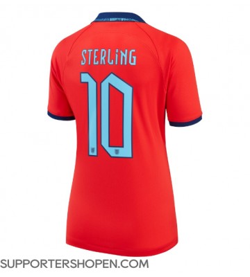 England Raheem Sterling #10 Borta Matchtröja Dam VM 2022 Kortärmad